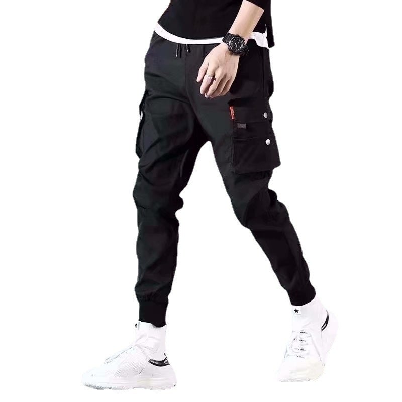 Multi-Flap Pocket Pants Cargo Pants Men'S Autumn National Trend Pants Trendyy Brand Loose Leggings Korean Style Trendyy Versatile Nine-Point Pants Ins - Image 5