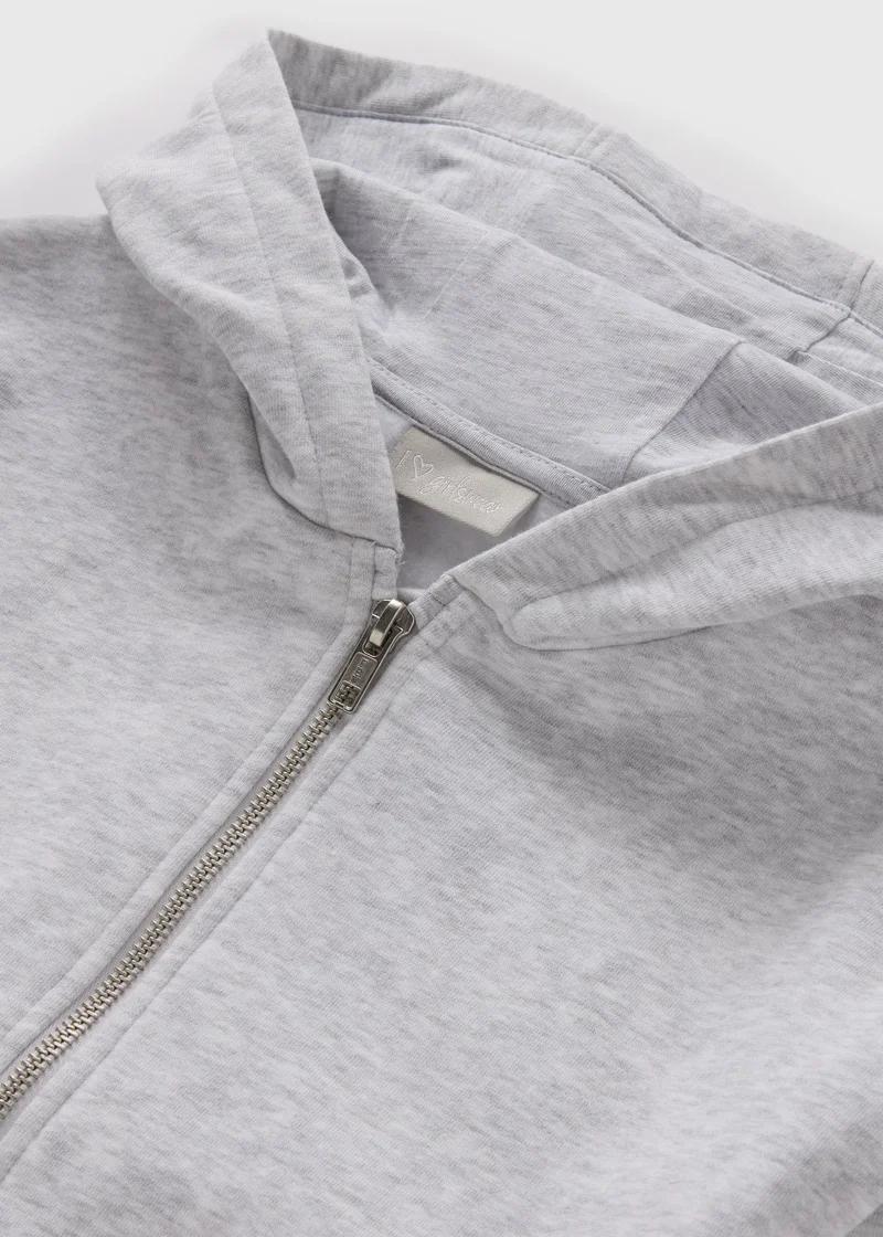 Matalan Girls Grey Zip Through Hoodie