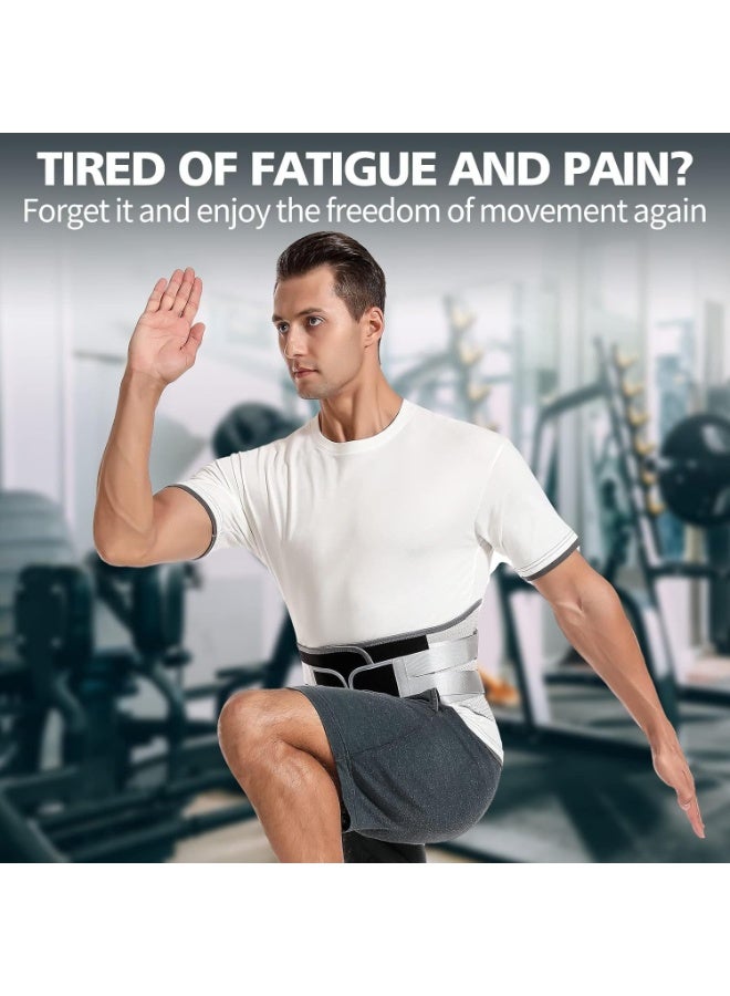 Soofam Back Brace with 8 support belts for Lower Back Pain Relief, Back Support Belt for Women & Men, Breathable Lumbar Support Brace for Work, Lower Back Brace for Herniated Disc, Sciatica, XXXL - Image 2