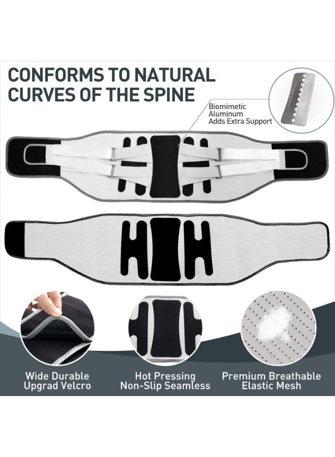 Soofam Back Brace with 8 support belts for Lower Back Pain Relief, Back Support Belt for Women & Men, Breathable Lumbar Support Brace for Work, Lower Back Brace for Herniated Disc, Sciatica, XXXL - Image 5