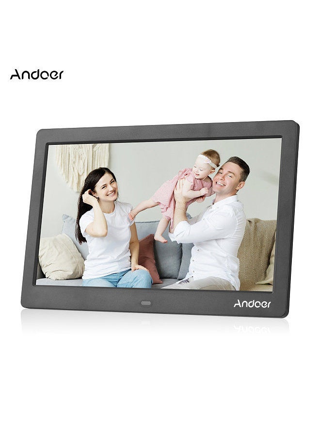 ANDOER - Andoer 10 Inch Wide LCD Screen Digital Photo Frame 1024 * 600 High Resolution Electronic Photo Frame with MP3 MP4 Video Player Clock Calendar Function 2.4G Remote Control - Image 1