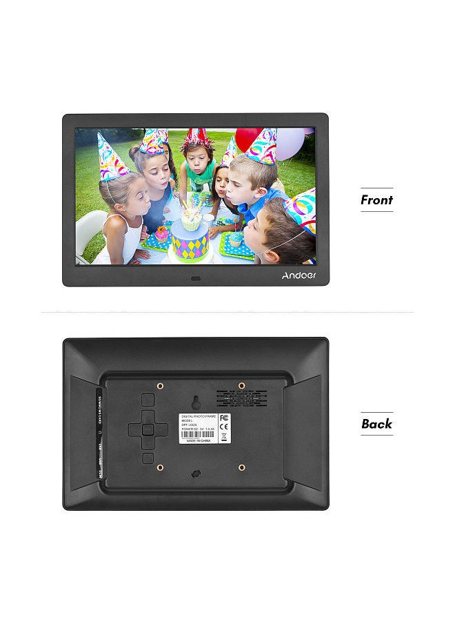 ANDOER - Andoer 10 Inch Wide LCD Screen Digital Photo Frame 1024 * 600 High Resolution Electronic Photo Frame with MP3 MP4 Video Player Clock Calendar Function 2.4G Remote Control - Image 1