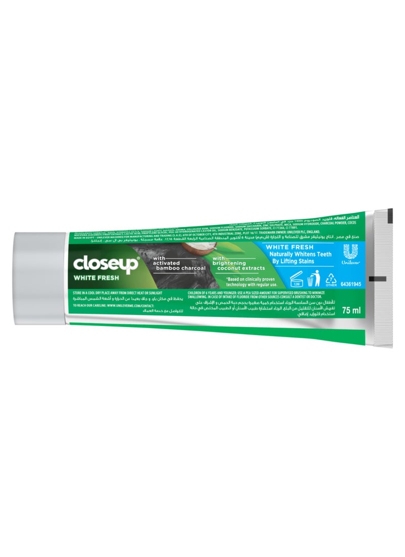 Closeup Charcoal Coco White Fresh Toothpaste 75ml - Image 2