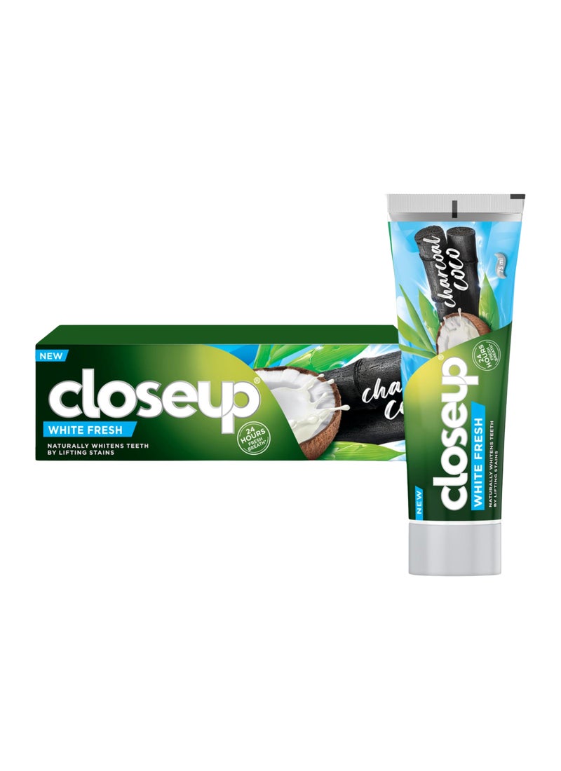 Closeup Charcoal Coco White Fresh Toothpaste 75ml - Image 1
