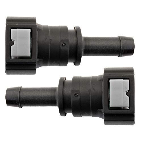 4LIFETIMELINES Fuel Line Quick Connect Straight PushOn Single Barb Adapter for 38 in Steel to 38 in Nylon Tubing Bag of 2 Fuel Line Connection Repair - Image 1