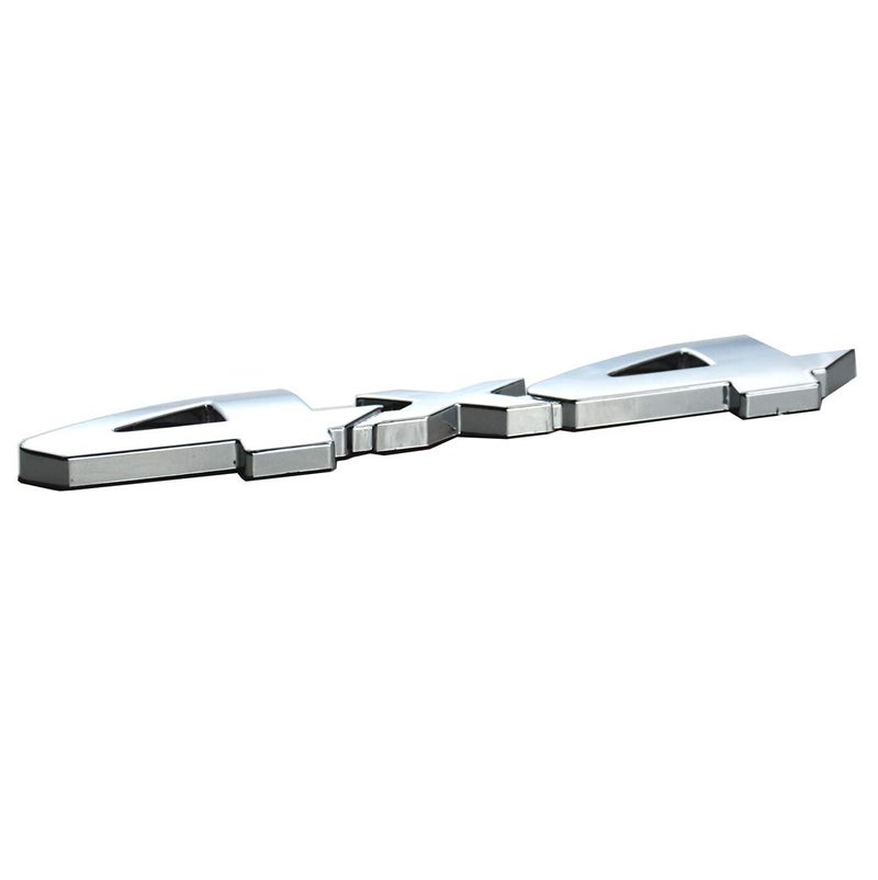 EmbRoom 4x4 Chrome Fender Side Rear Emblem Badge With Adhesive For Truck/Suv/Pickup Rear Tailgate Tail Gate Door 4Wd (Chrome) - Image 2