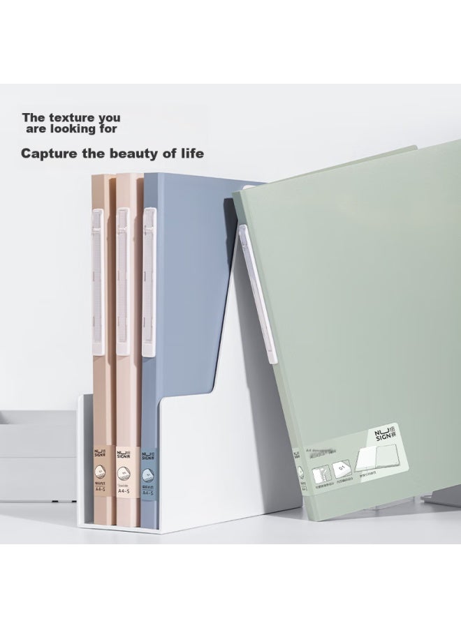 Nusign A4/30-page Colorful File Folder With Plastic Back Strip Design, Office Stationery, Random Color Ns167 - Image 3