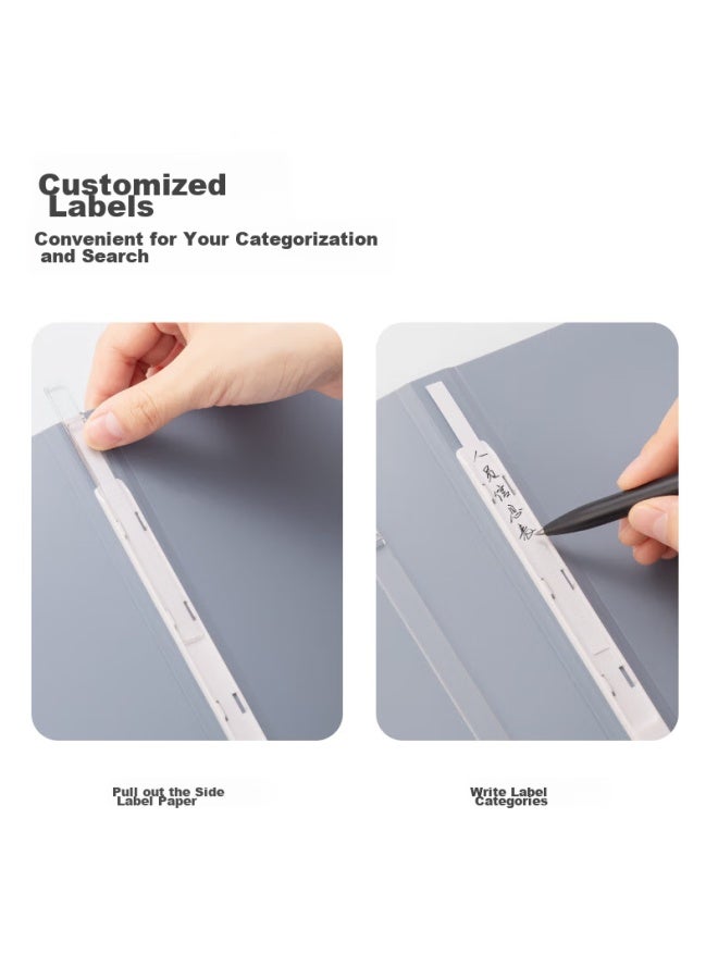 Nusign A4/30-page Colorful File Folder With Plastic Back Strip Design, Office Stationery, Random Color Ns167 - Image 4