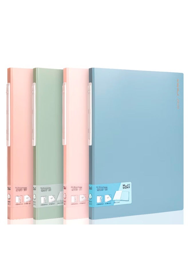 Nusign A4/30-page Colorful File Folder With Plastic Back Strip Design, Office Stationery, Random Color Ns167 - Image 2