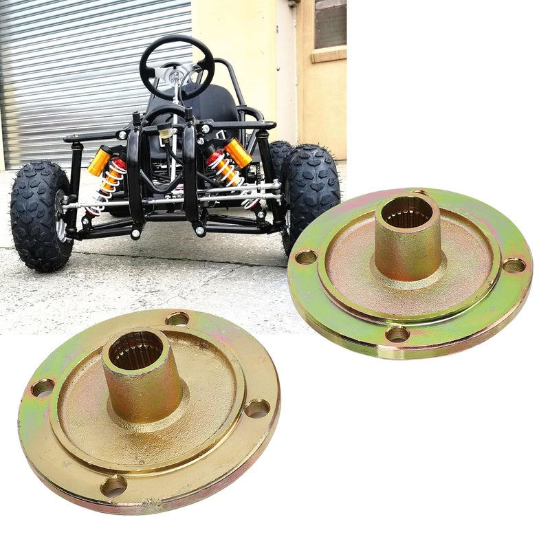 Acouto Go Kart Wheel Hub Shaft 25mm 24T 4 Heavy Duty Steel Alloy Hub with Galvanized Surface for ATV Quad Bike Drift Trike - Image 3
