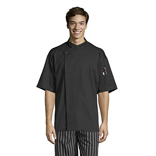 Uncommon Threads Unisex Calypso Chef Coat, Black, X-Small - Image 1