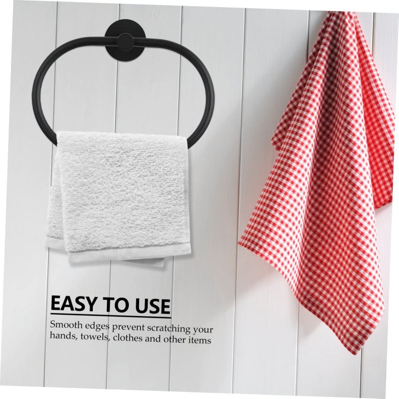 Modern Rotating Towel Holder Wall Mount Easy Install Bathroom Space Saving Rack - Image 4