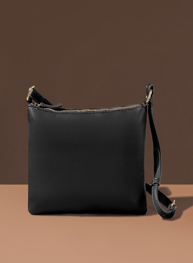 Accessorize London Women's Black Stitch Detail Sling Bag with Adjustable Strap| crossbody sling bag for women stylish|Ladies everyday use sling bag|Shoulder bag for woman - Image 4