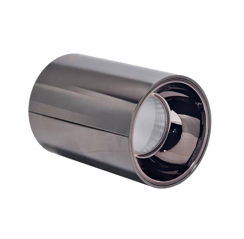 Mufasa 6 Watts Black Chrome Finish LED Round Surface Light Cylindrical Shape Indoor Ceiling Mounted Spot Light Down Light Aluminum Body (Warm White) - Image 2