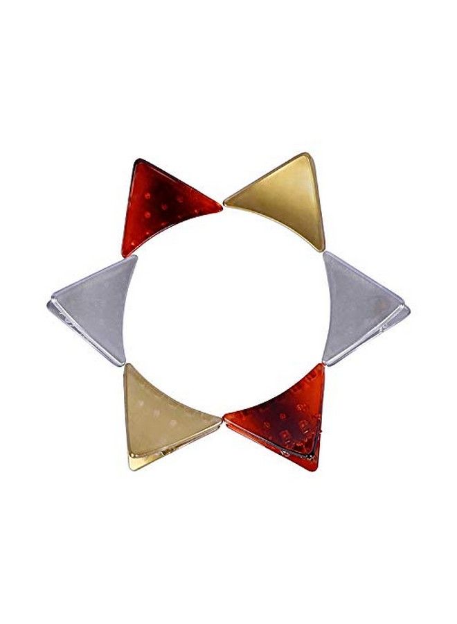 ACCESSHER Silver Golden Acrylic Material Stone Clip for Women;Hair Clutcher (Pack of 6) - Image 1
