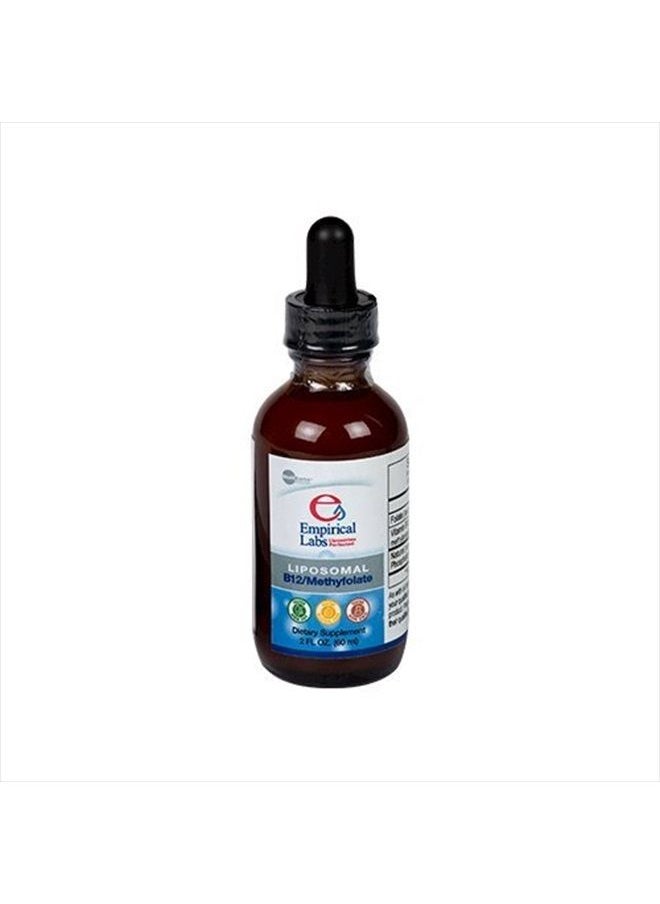 Empirical Labs - Liposomal Vitamin B-12 with L-5-mthf Professional Single Dosage Quanities of Methylfolate Liquid As Methylcobalamin and Natural (Non-hydrogenated) Phosphatidyl Choline Non GMO Non Soy, 2 Fl Oz - Image 1
