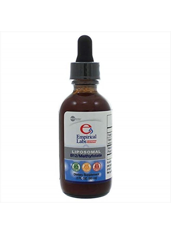 Empirical Labs - Liposomal Vitamin B-12 with L-5-mthf Professional Single Dosage Quanities of Methylfolate Liquid As Methylcobalamin and Natural (Non-hydrogenated) Phosphatidyl Choline Non GMO Non Soy, 2 Fl Oz - Image 1
