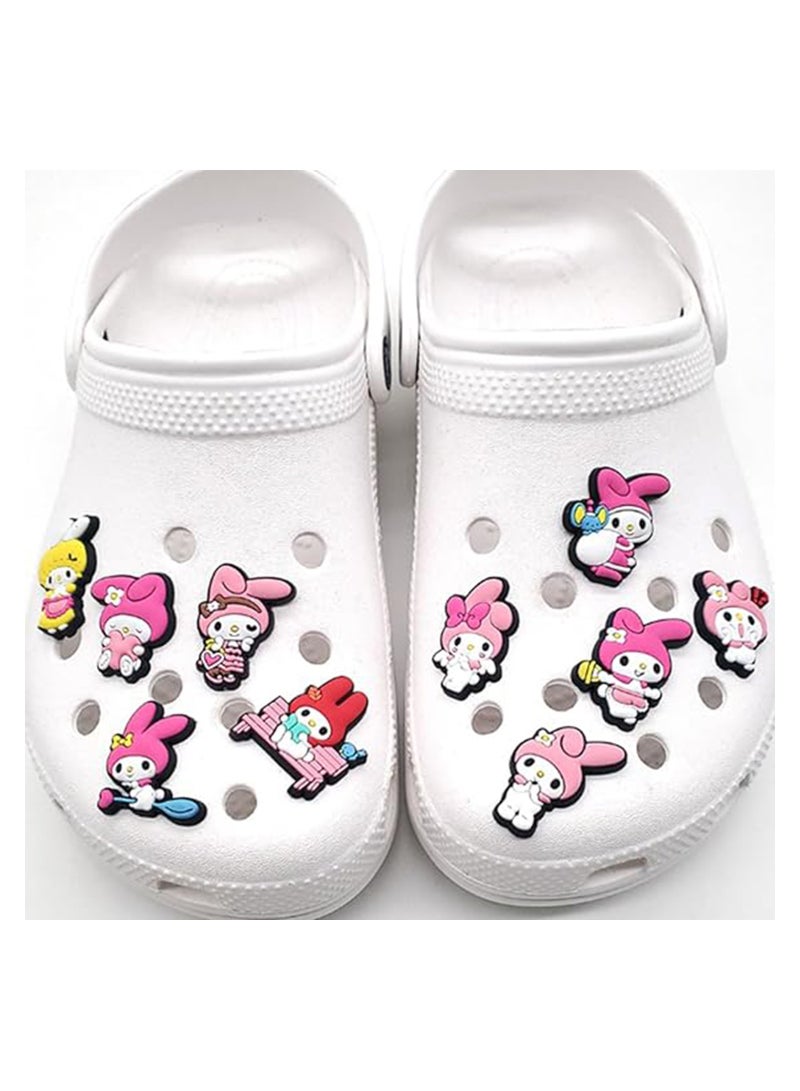 Shoe Charms for Clog Different Matching Sandals Wristbands Bracelets,  Kawaii Kuromi Shoe Charms for Kids Girls Teens Adults Women Party Gifts(42pcs) - Image 4