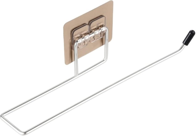 Zureni Tissue Holder Bar Self-Adhesive Napkin Ring & Towel Rack Wall Mount Toilet Paper Roll Stand Ideal for Home Bathroom Kitchen - (1Pc)