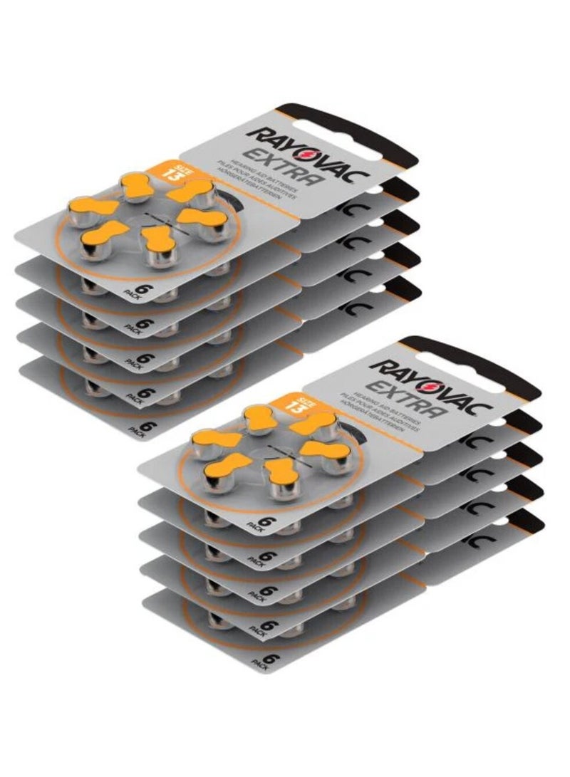 Rayovac Extra Hearing Aid (Size 13) Zinc-Air 1.45V Batteries - 60 Pieces - Image 1