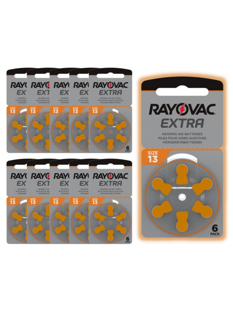 Rayovac Extra Hearing Aid (Size 13) Zinc-Air 1.45V Batteries - 60 Pieces - Image 2