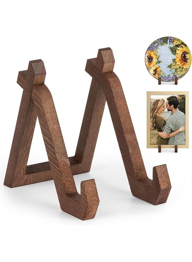 إيروريكس حامل أطباق خشبي لكتب الطبخ، حامل عرض 6 بوصات، حامل أطباق لعرض إطار الصورة المزخرف، حاملات أطباق علوية لعرض الصورة - Image 1