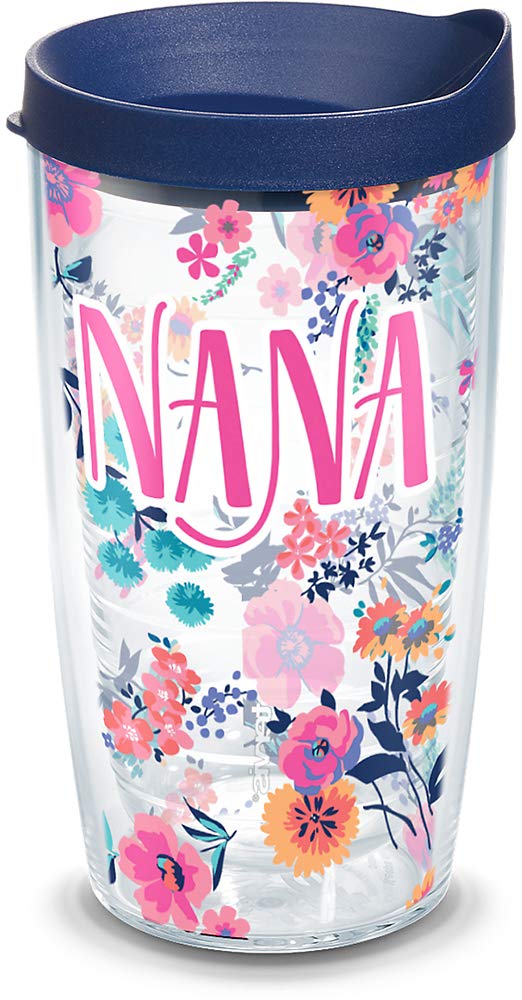 Tervis Made in USA Double Walled Dainty Floral Mothers Day Insulated Tumbler Cup Keeps Drinks Cold Hot 16oz Nana