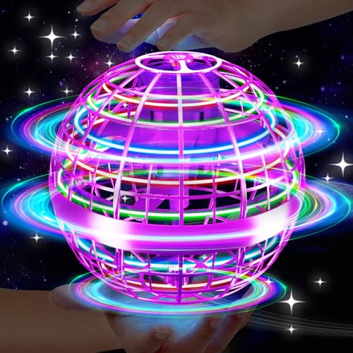 Vantexi Flying Orb Ball Toy2026 Upgraded Parachute LEDMagic Hand Controlled Mini Gravity BallCosmic Globe BoomerangCool Christmas Birthday Gift for 6 7 8 9 10 Year Old GirlsBright Purple - Image 1