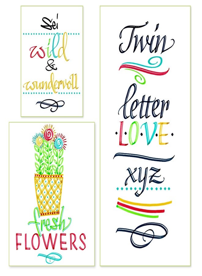 Online Calligraphy Twin double tip pens Fresh Edition Set of 5 - Image 4