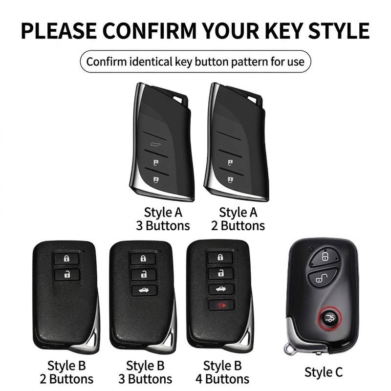 LEXUS Premium Zinc Alloy Metal Key Case Cover for Lexus ES200 ES300h RX350h RX300 NX200 Keychain - Image 2