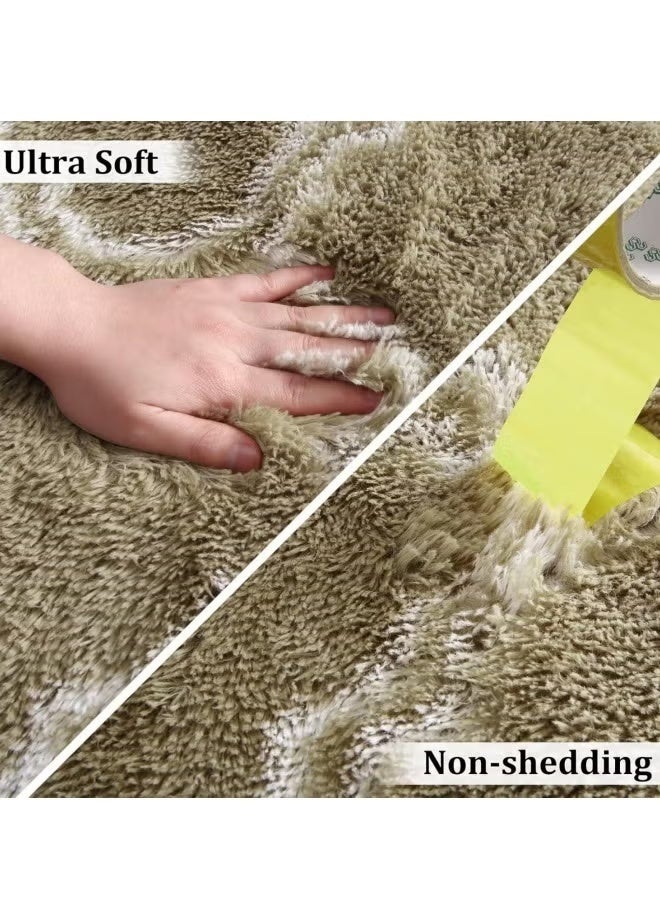 أوبتيكو سجادة عصرية ناعمة، سجادة ناعمة من القطيفة مضادة للانزلاق، سجادة ناعمة من القطيفة، سجادة ناعمة من القطيفة، سجادة ناعمة من القطيفة، لا تتساقط وسهلة التنظيف، مناسبة لغرف النوم، غرف الأطفال، الحضانة، ديكور المنزل - Image 5