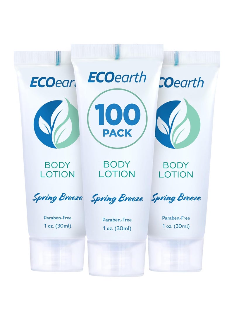 EcoEarth - EcoEarth Travel Size Lotion 1 fl oz 100 PK Spring Breeze Delight Your Guests with an Invigorating and Refreshing Body Lotion Quality Mini and Small Size Guest Hotel Toiletries in Bulk - Image 1