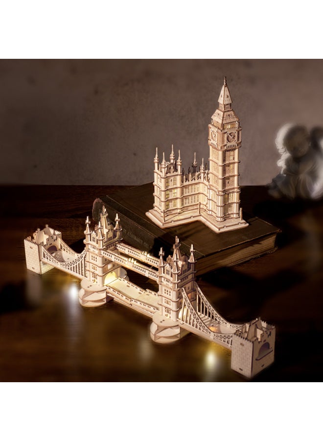 Ruoyi Polar Tone Dimension Electric Guitar Violin Boat Ferris Wheel Puzzle Wooden Diy Children's Educational Toys Gifts-Color:Feng-received-fishing Boat-TG308 - Image 4