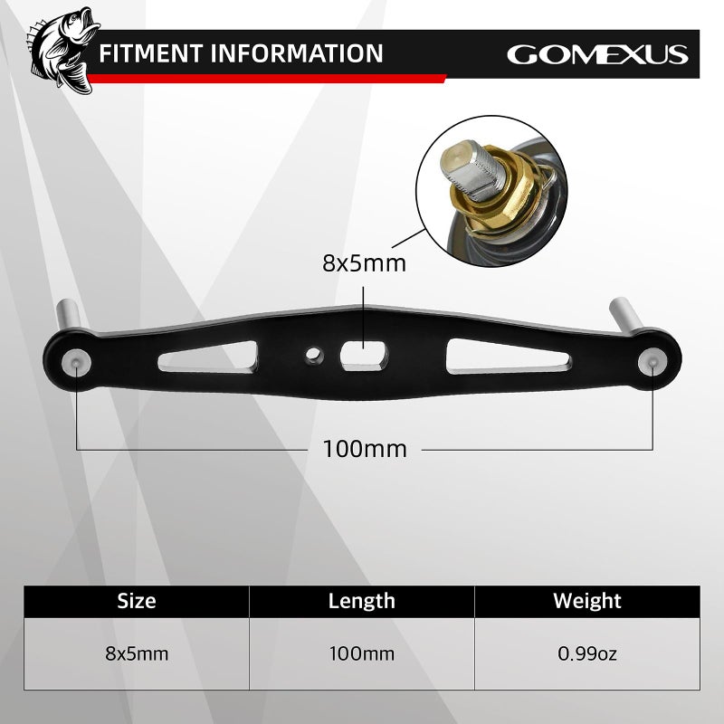 GOMEXUS Power Handle Compatible for Shimano Curado SLX Tranx Daiwa Tatula Baitcasting Reel Handle - Image 5