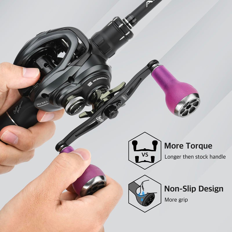 GOMEXUS Power Handle Compatible for Shimano Curado SLX Tranx Daiwa Tatula Baitcasting Reel Handle - Image 3