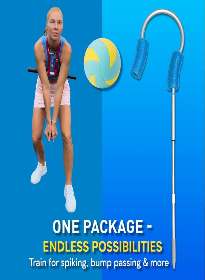 BOARDEE Volleyball Spike & Passing Trainer – Adjustable Ball Holder for Spiking Power & Passing Accuracy – Volleyball Training Equipment Kit with Stick, Foam Holder, Carry Bag & Storage Box - Image 2