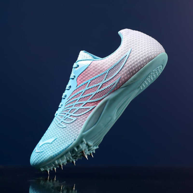 WESHIRUN Track and Field Shoes for Men Women 8 Spikes Boys and Girls Kids Running Racing Shoes Pink - Image 5