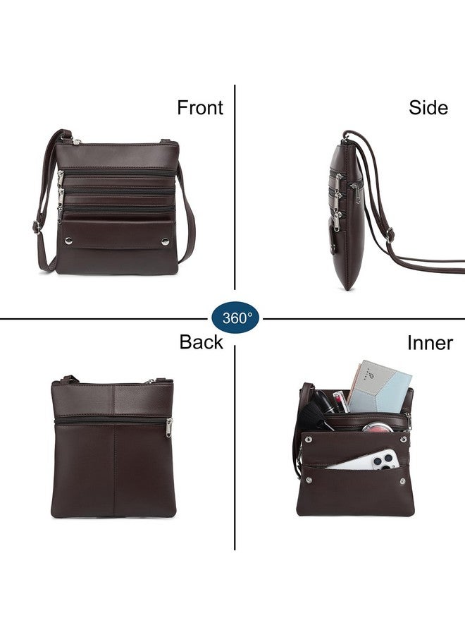 K London حقيبة ك لندن الفاخرة من الجلد اللامع صغيرة الحجم للرجال والنساء | حقيبة صدر | حقيبة عبر الجسم | حقيبة جانبية للرجال | حقائب جلدية صغيرة | هدية مؤسسية | حقيبة جواز سفر للرجال والنساء (17004_بني) - Image 4