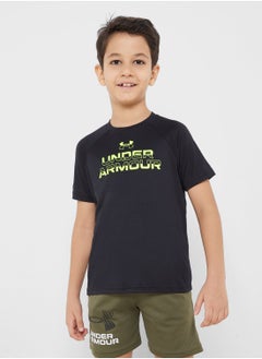 UNDER ARMOUR Boys' Tech Split Wordmark T-Shirt  - Image 1