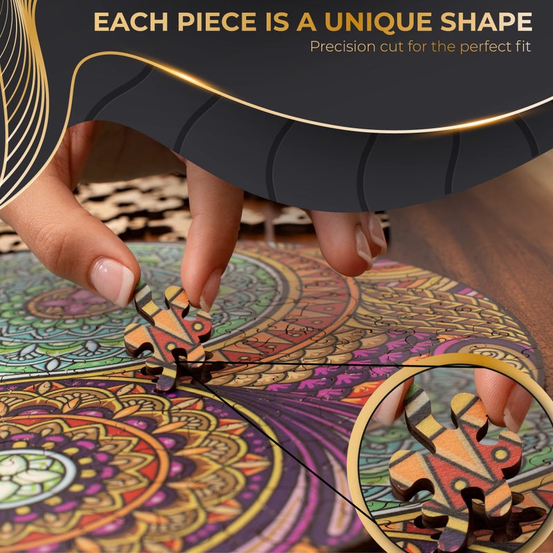 ZenChalet ZenChalet - Yin Yang 500 Piece Puzzles for Adults - Wooden Puzzle for Adults  Premium Wooden Puzzle with Durable Construction - Brain Teaser Puzzle - Image 4