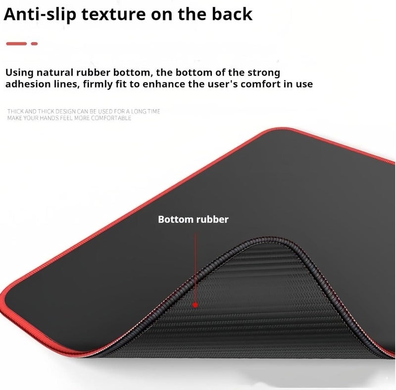 Premium Waterproof Gaming Mouse Pad with Stitched Edges - Non-Slip Rubber Base - Image 2