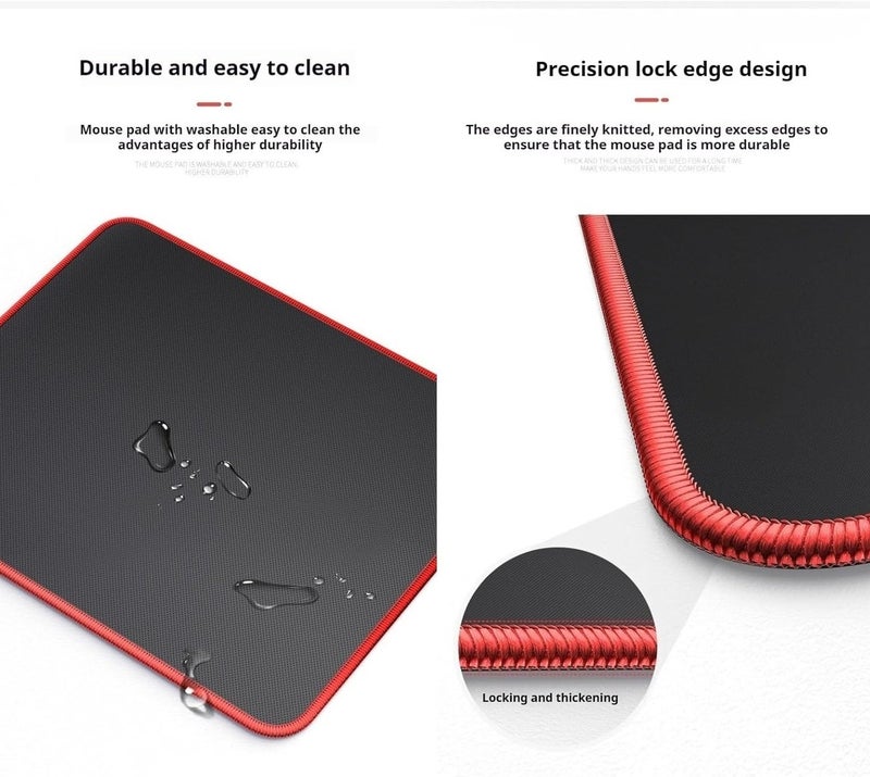 Premium Waterproof Gaming Mouse Pad with Stitched Edges - Non-Slip Rubber Base - Image 4