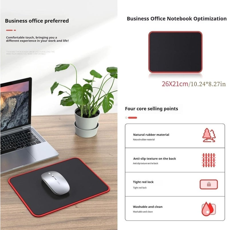 Premium Waterproof Gaming Mouse Pad with Stitched Edges - Non-Slip Rubber Base - Image 3
