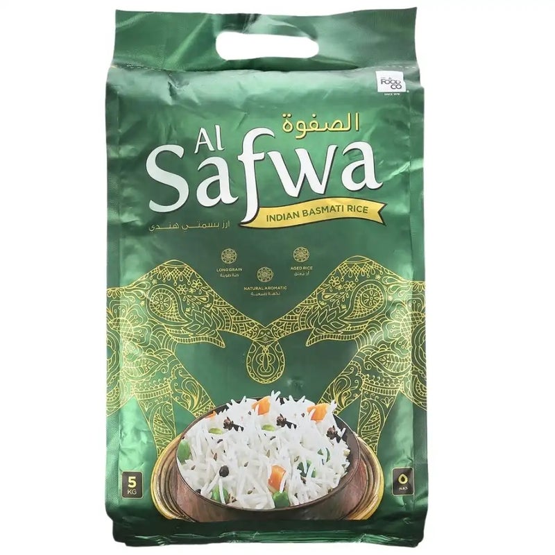 AL Safwa Long Grain Indian Basmati Rice Natural Aromatic- 5kg