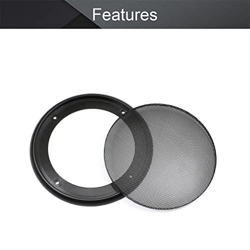 Fielect 2Pcs 5 inch Speaker Grill Cover Mesh Decorative Circle Woofer Guard Protector Cover Audio Accessories Black Cloth Cover with 8 Screws - Image 3