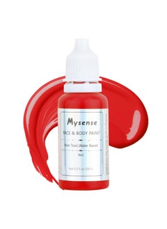Mysense Mysense Red Face Body Paint,Water Based Washable Face Paint,Non-toxic Cream Body Paint for Adults and Children Halloween Costume SFX Clown Millie Helluva Boss Cosplay Devil Makeup,0.6oz  - Image 1