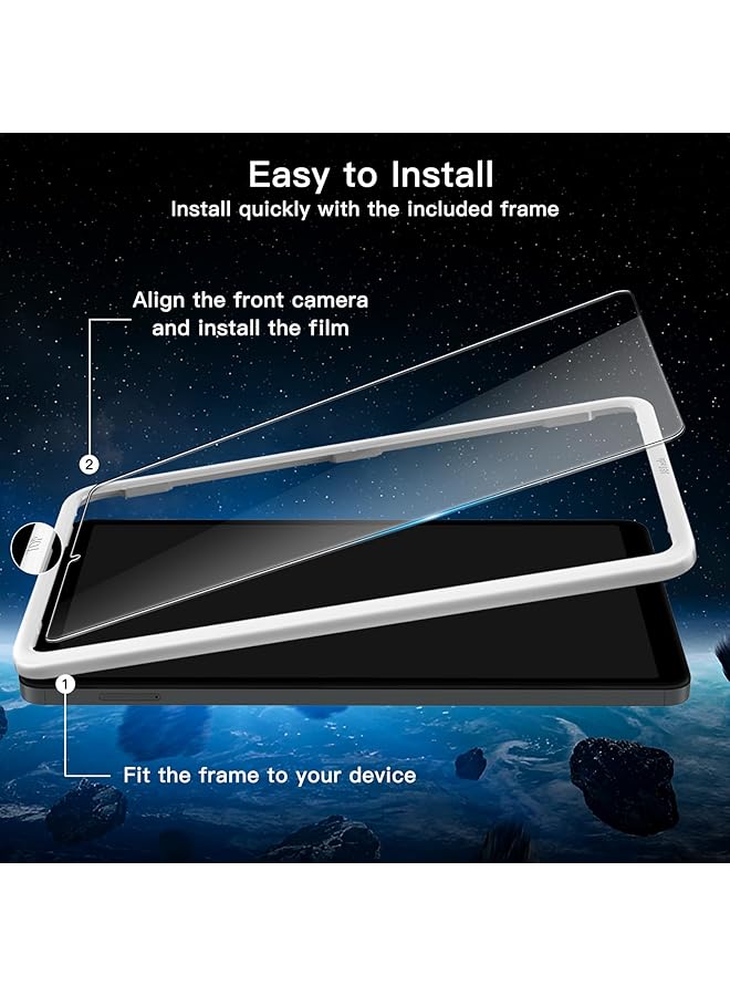 Jetech Screen Protector For Samsung Galaxy Tab A9 8.7 Inch 2023 With Easy Installation Frame Tempered Glass Film Hd Clear 2 Pack - Image 3