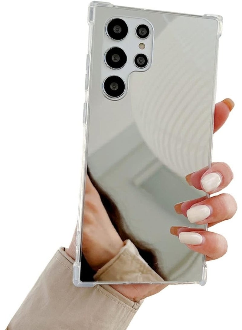 Mirror Case for Samsung Galaxy S25 Ultra – Shockproof Makeup Phone Cover for Women, Slim Protective TPU Case with Built-in Mirror, Stylish & Functional for Daily Touch-ups - Image 1