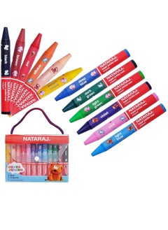 NATARAJ 12-Piece Super Jumbo Wax Crayons Multicolour  - Image 1