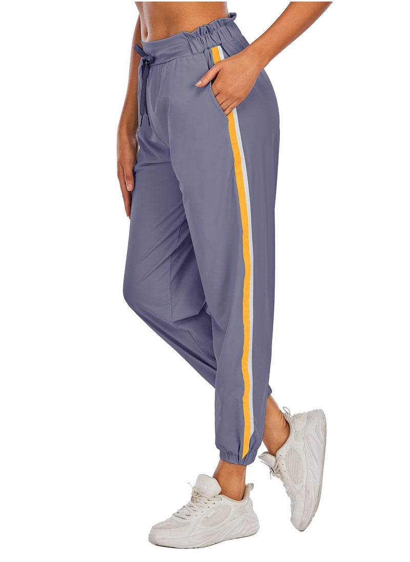 Loquat - Match color stretch jogging pants tight waist yoga running skin-friendly pants lady - Image 1